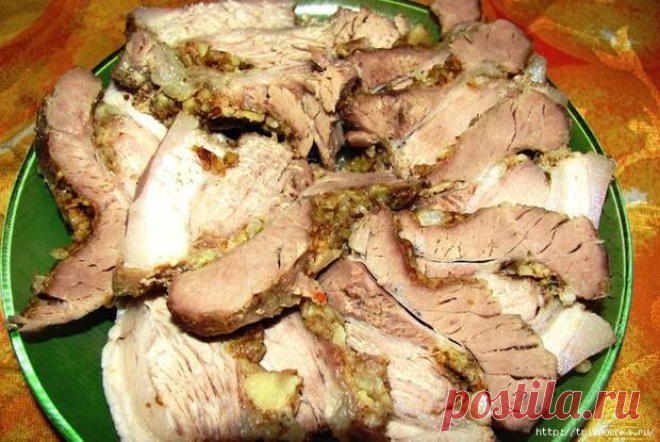Мяско со специями в пакете, просто объедение!