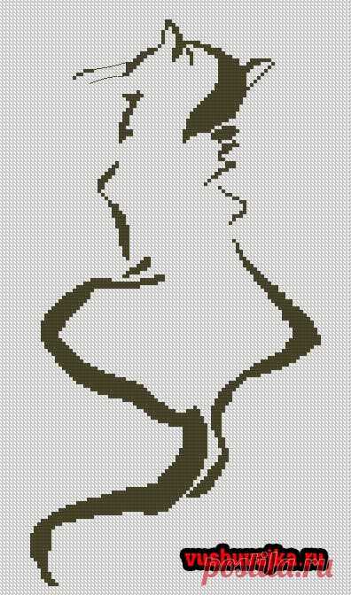 Монохромная вышивка крестом 