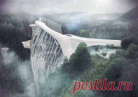 Архитектор разработал проект отеля в Альпах. И это просто фантастика / Занимательная реклама