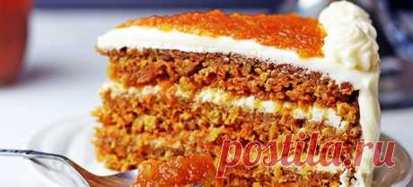 Постный морковный торт с кремом, грецкими орехами и апельсинами - рецепты в духовке и мультиварке