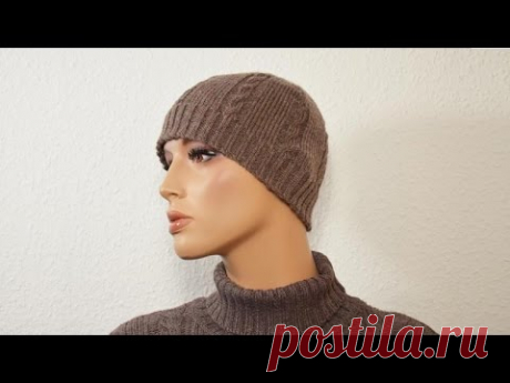 Мужская шапочка со сшивными клиньями на вязальной машине Нева-2. Часть 1.