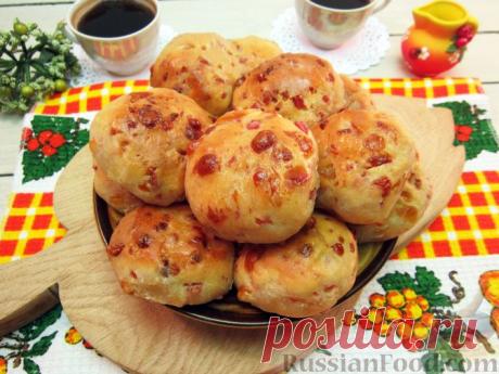 Рецепт: Творожные булочки с сыром, колбасой и беконом на RussianFood.com