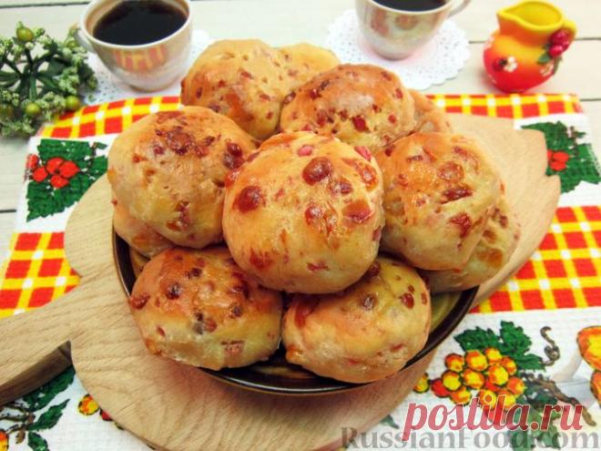 Рецепт: Творожные булочки с сыром, колбасой и беконом на RussianFood.com