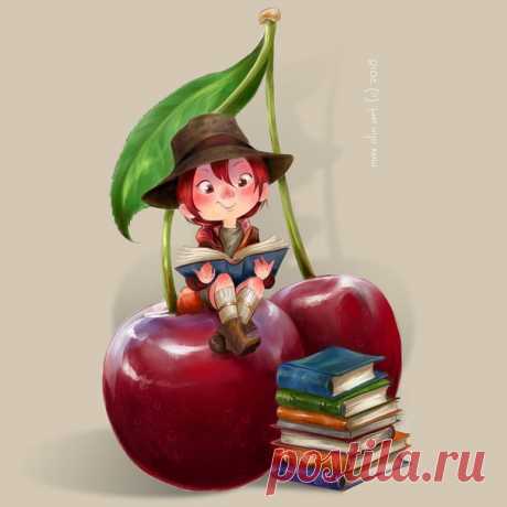 Великолепный фан-арт нашей любимой Вишенки от художника Максима Олина И напоминаем — сегодня последний день конкурса #рисуювишенку Вы еще можете успеть поучаствовать и выиграть скетч от художницы «Дневников Вишенки» Орели Нейре. Подробности и правила → mif.to/lab #мифкомиксы #дневникивишенки #богинябезлица #орелинейре #графическийроман #комикс #иллюстрации #фанарт
