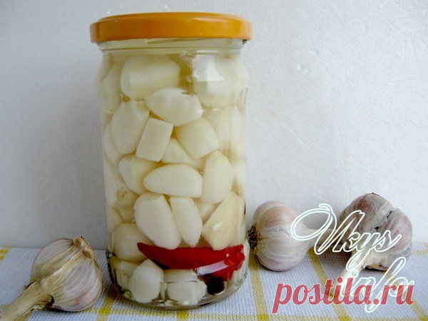 Маринованный чеснок зубчиками на зиму