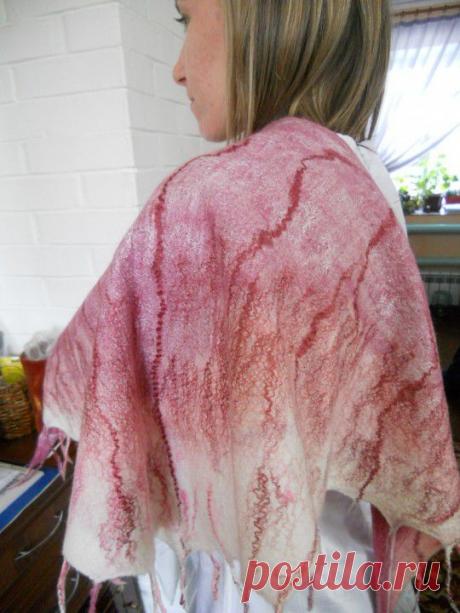 (+1) тема - Валяная русская косынка в современном исполнении. | РУКОДЕЛИЕ