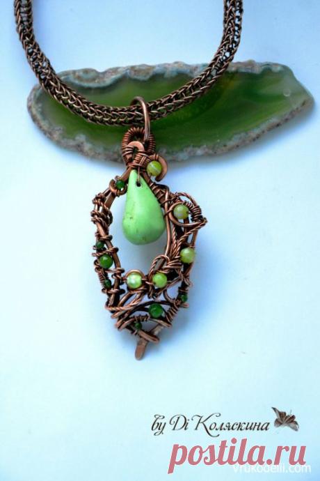 Кулон "Анна" / Wire Wrap / В рукоделии