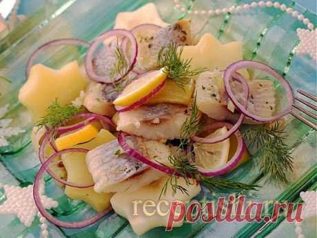 Салат из селедки с картошкой и луком новогодний | Кулинарные рецепты с фото на Рецептыши.ру
