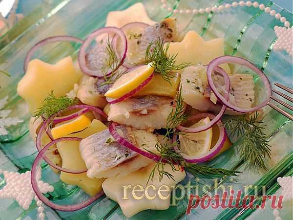 Салат из селедки с картошкой и луком новогодний | Кулинарные рецепты с фото на Рецептыши.ру