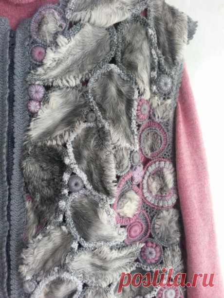 Фриформ и мех - идеальное сочетание в рукоделии. Работы, которые меня вдохновили на новые идеи | Вязание. Рукоделие. Мех. МилаФ | Яндекс Дзен