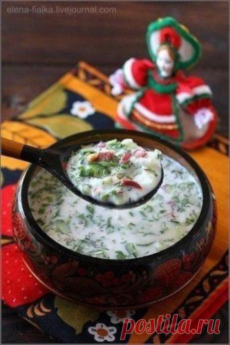 "Окрошка на кефире и газированной воде"