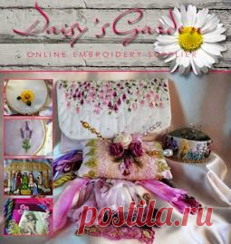 Шелковая лента Вышивка: Учебник - Дельфиниумы
сайт по вышивки лентами