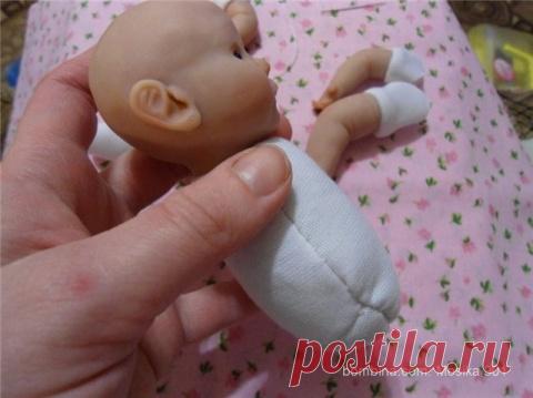 Создание малышей из полимерной глины 3 (продолжение). Шьём тельце. Мастер класс