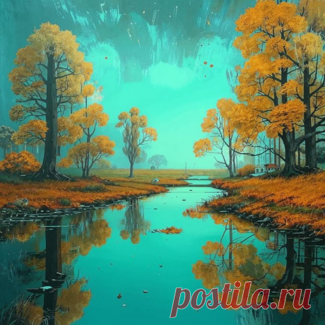В бирюзовых красках