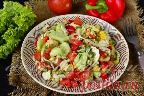 Салат с пекинской капустой, помидорами и огурцами: рецепт с фото