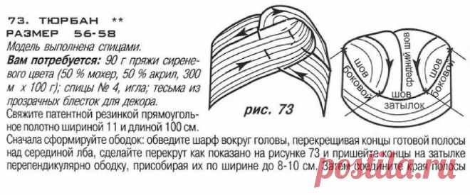 как связать чалму спицами своими руками с подробным описанием и фото — Яндекс: нашлось 11 тыс. результатов
