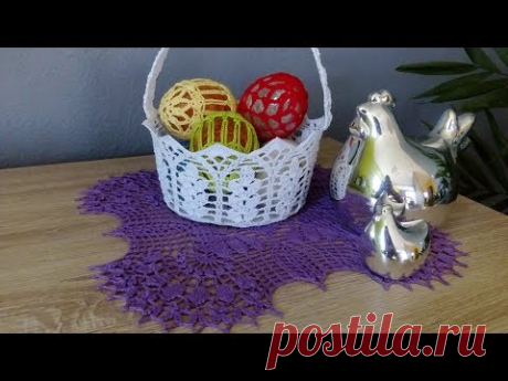 Koszyczek wielkanocny szydełko