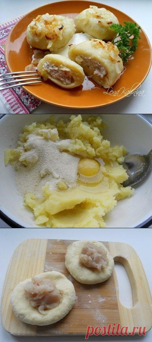 Картофельные галушки с мясом