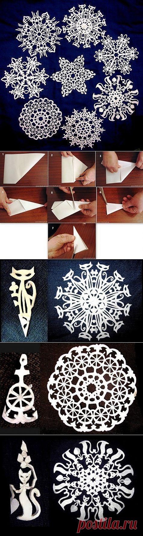 Самых оригинальные снежинки из бумаги.