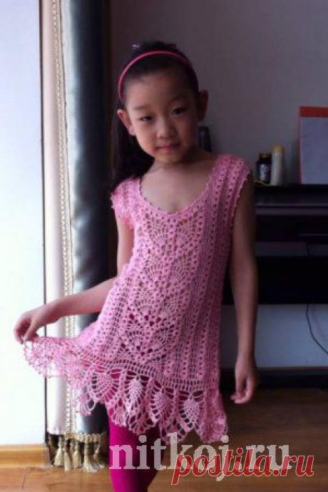 Платье крючком для девочки » Ниткой - вязаные вещи для вашего дома, вязание крючком, вязание спицами, схемы вязания