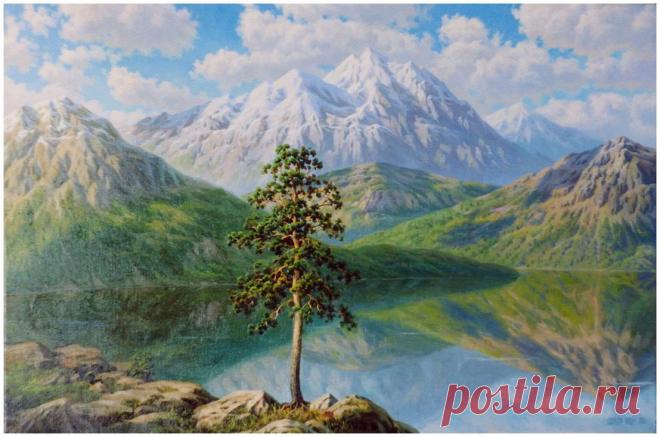 горное озеро