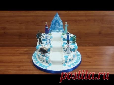 Mainan Frozen Cara Menghias Kue Ultah Frozen Elsa - Cara Membuat Kue Ulang Tahun Frozen Tingkat