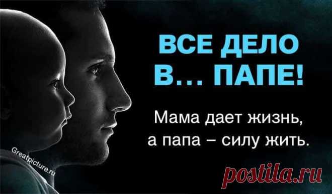 Все дело в ... папе! Мама дает жизнь, а папа – силу жить.