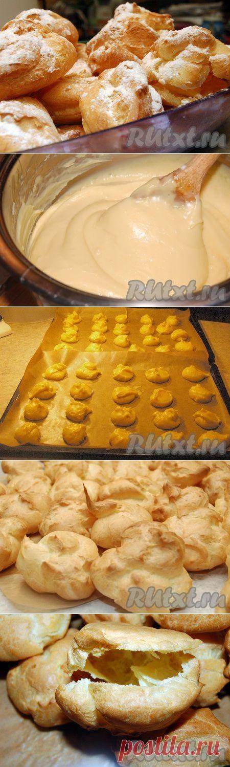 Заварное тесто. Булочки со взбитыми сливками (рецепт с фото) | RUtxt.ru