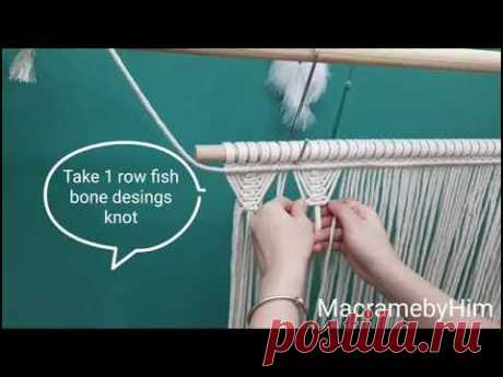 DIY Macrame Curtain -Super easy, fast /Hướng dẫn thắt rèm macrame cực xinh, siêu nhanh - YouTube  70 струн по 5 метров; Размер этой занавески: 100см х 200см.; около 4,5 -5 кг.; диаметр верёвки  4 мм.