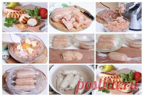 Домашние сосиски из курицы