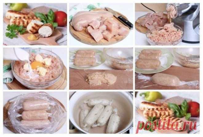 Домашние сосиски из курицы