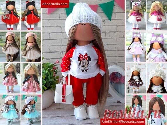 Baby Room Decor Doll Interior Soft Doll Fabric Rag Doll | Etsy Hello dear visitors!  This is handmade cloth doll created by Master Olga S. (Karaganda, Kazakhstan).  All dolls stated on the photo are mady by artist Olga. You can find them in our shop searching by artist name.  Doll is 25 cm (10.5 inch) tall and made of only quality materials.  Such dolls and