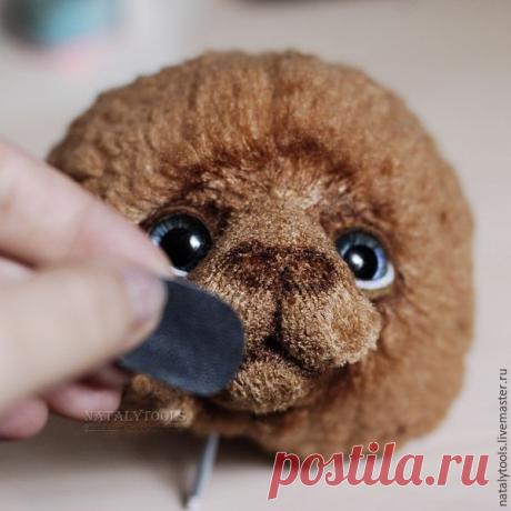 Как сделать кожаный носик и ушки-пельмешки для мишки-тедди - Ярмарка Мастеров - ручная работа, handmade