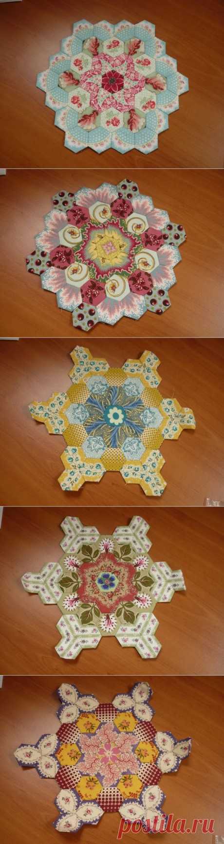 Лоскутное шитье. Блок *Бабушкин сад*.