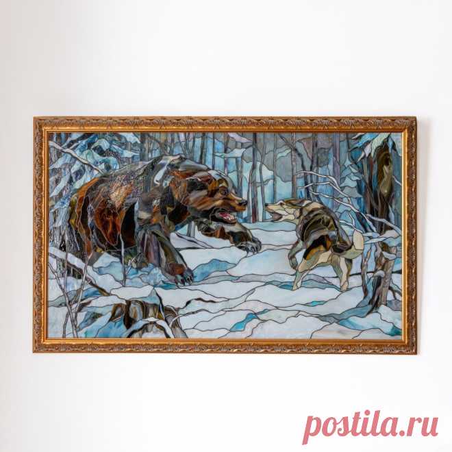 Panel de vidrieras de oso grizzly Regalos del Día del Padre Vidrieras personalizadas lobo Jefe gracias regalo Depredador arte vidrieras animal - Etsy Chile