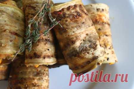 Баклажаны с орехами, с рисом и помидорами, с чесноком и зеленью. Грузинская кухня