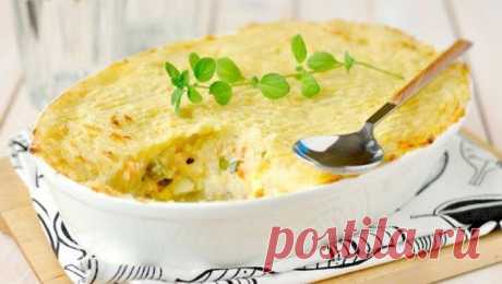 Картофельная запеканка с грибами (постная)