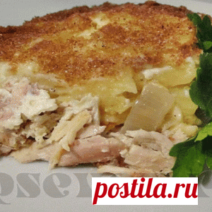 Картофельная запеканка с курицей - готовится просто и легко, съедается в «улет»