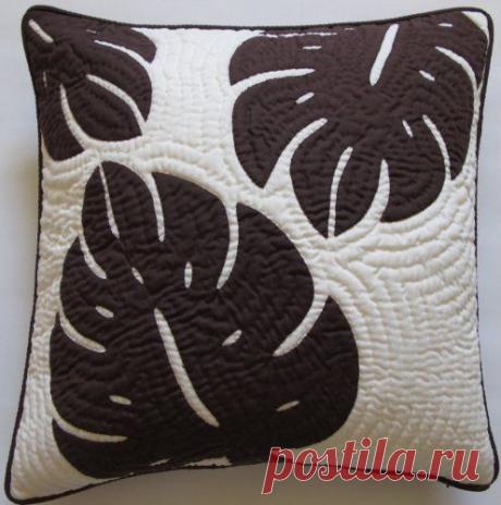 Подушки с эффектными листьями монстеры — DIYIdeas