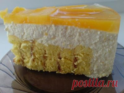 Творожно-персиковый торт : Торты, пирожные