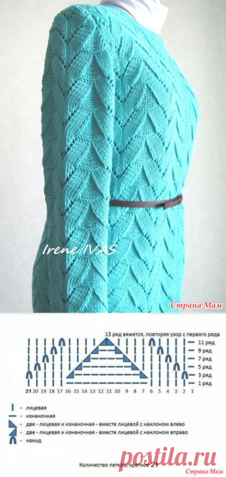 Изумрудный кардиган спицами - Вязание - Страна Мам