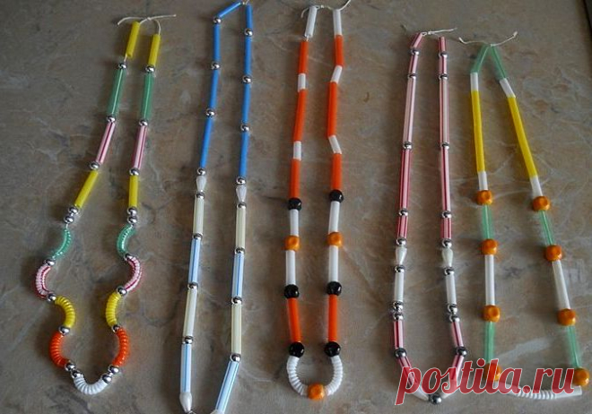 6 идей: поделки из трубочек для коктейля
