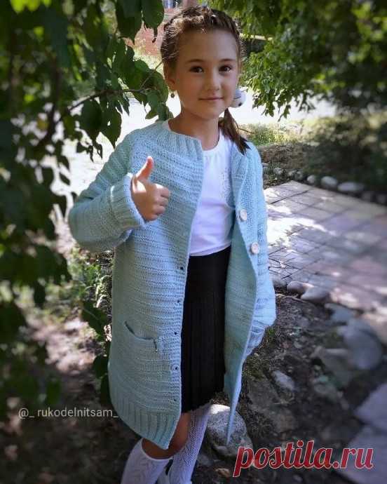 детский кардиган спицами