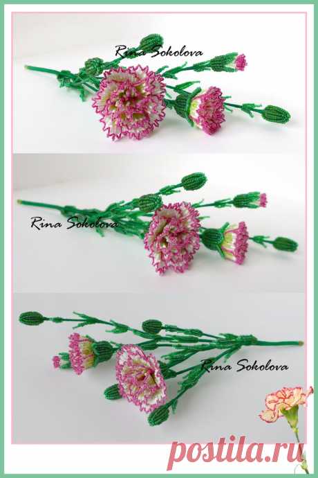 PDF PATTERN French Beaded Spray Carnations French Beaded | Etsy
