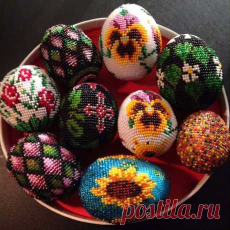 Как сделать пасхальное яйцо из бисера