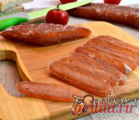 Сыровяленая домашняя колбаса из куриного филе фото рецепт приготовления