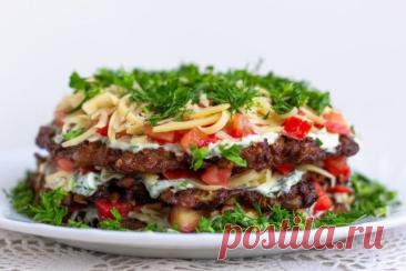 Закусочный баклажанный торт