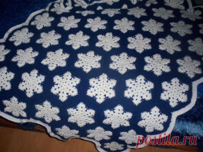 ПЛЕД "ЗИМНЯЯ СКАЗКА". / Вязание крючком / Вязание крючком. Ваши работы