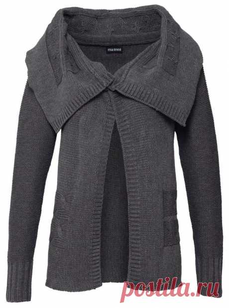 Moderne Strickjacke in Anthrazit Meliert - Gr. 36 / 38 - M2160 - 916705 | eBay