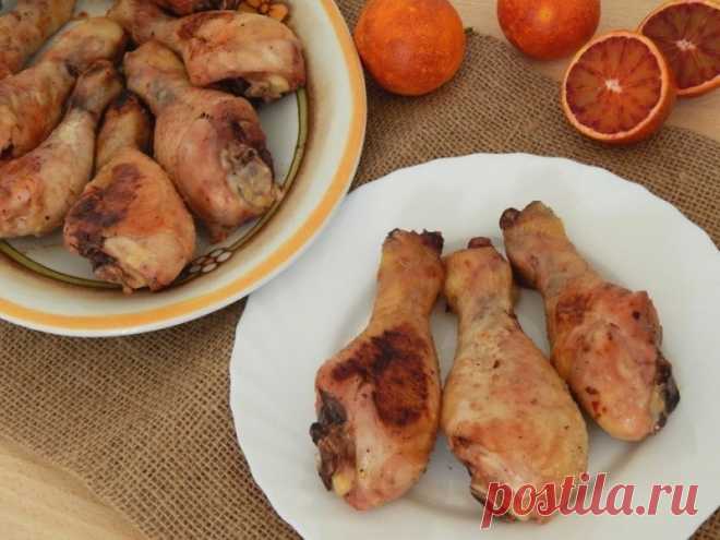 ​Куриные голени с апельсиновым соком и медом